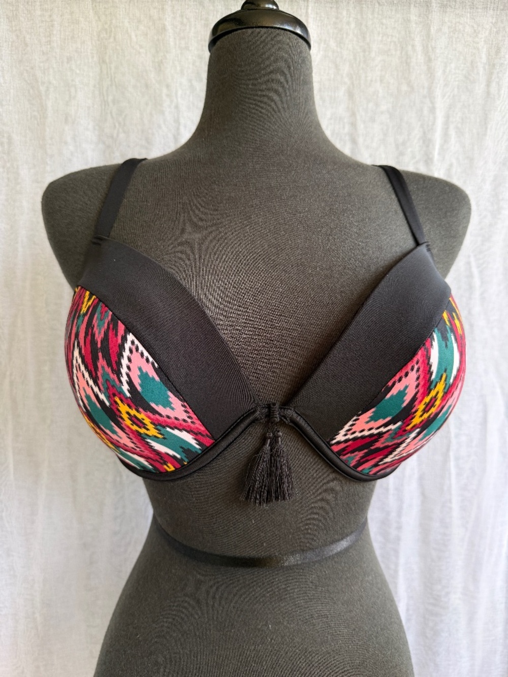 Shade & Shore Aztec Print Bikini Top |‎ 38D | Padded Swimwear | Boho Beach